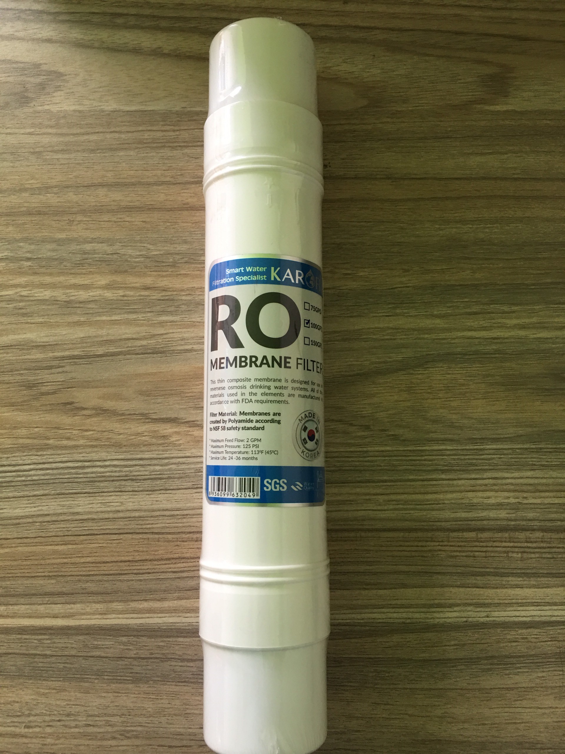Lõi lọc số 4 karofi - màng ro 100gpd hàn quốc