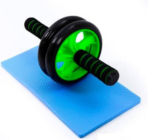 Con lăn tập bụng AB Wheel 2 bánh kèm thảm.