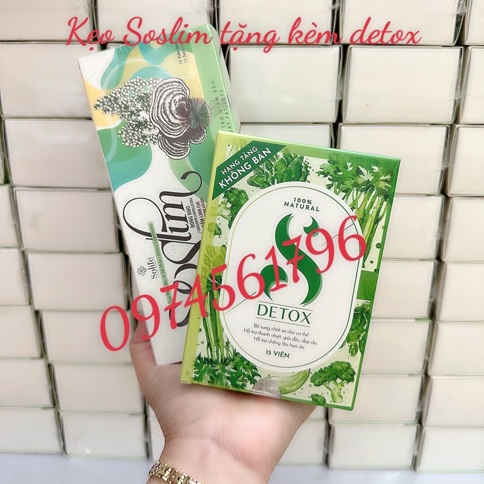 Kẹo giảm cân soslim rong nho nấm linh chi