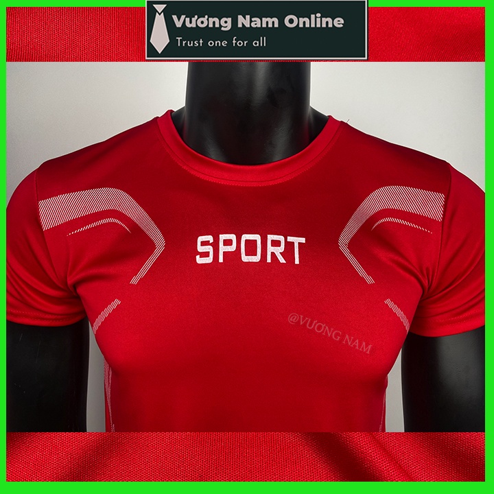 Áo thun nam thể thao SPORT ngắn tay cổ tròn đẹp vải thun lạnh cao cấp