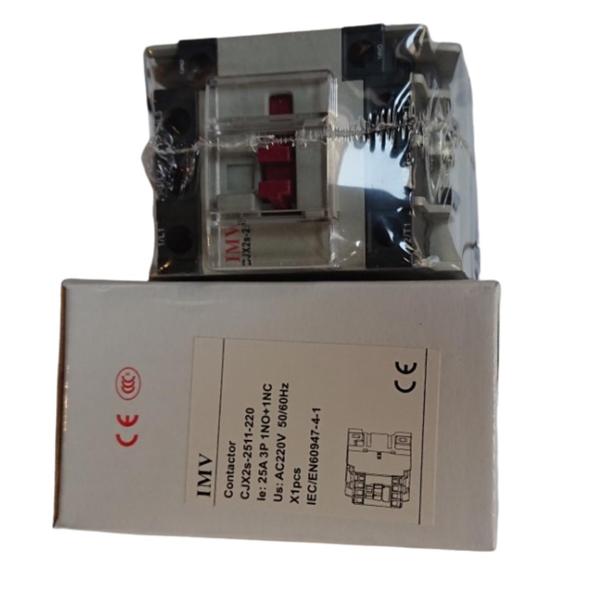 Khởi Động Từ 3 pha 25a , Contactor Cjx2s-2511 Nguyên Seal  Điện Áp Cuộn Coil 220vac Có Bộ Tiếp Điểm 1no+1nc
