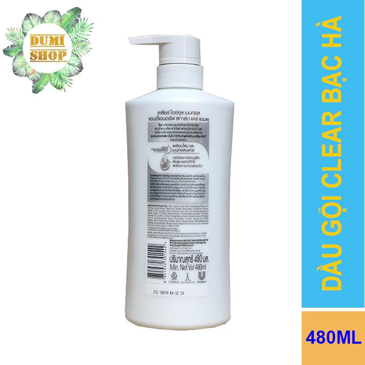 [HCM]Dầu gội Clear Bạc Hà Thái Lan 480ml mẫu mới 2019