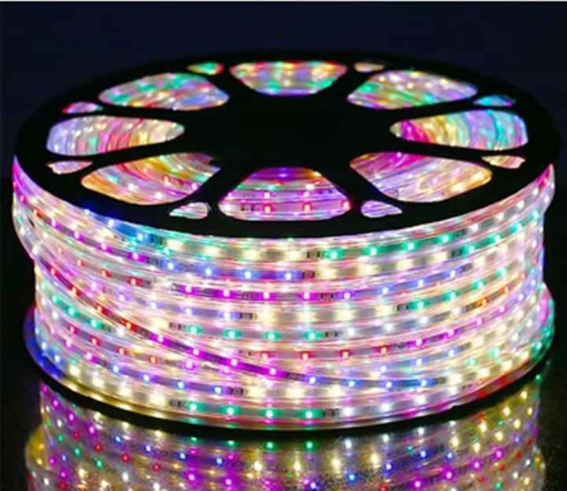 LED dây 2835 48bóng trên 1m 5mm nháy chạy đuổi 6 màu 220v 10m tặng 1 bộ nguồn