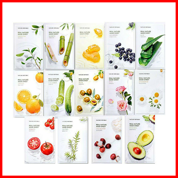 Mặt Nạ Giấy Real Nature Mask Sheet Đủ Loại