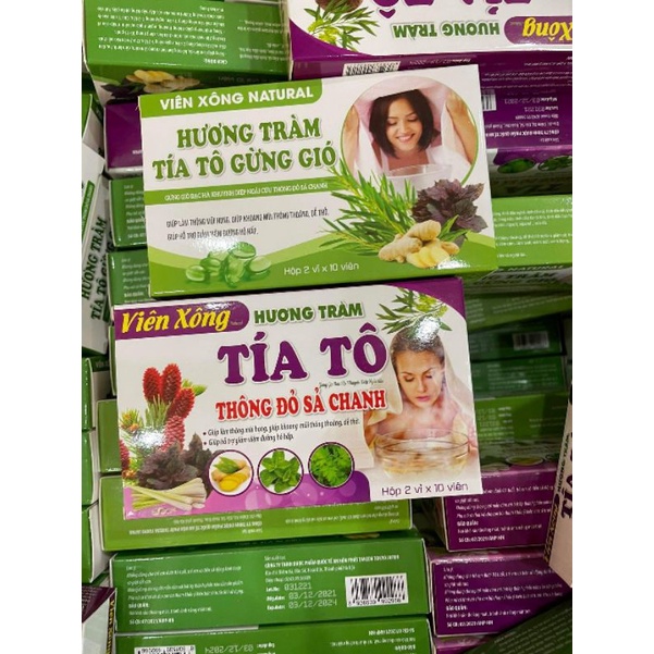 Viên xông NATURAL hương tràm ( 2 vỉ/ 20 viên )
