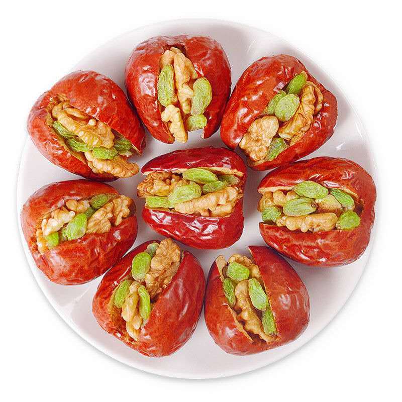 [ Tốt cho sức khỏe ] 100g Táo đỏ kẹp óc chó nho khô Đặc sản Tân Cương món ăn vặt dưỡng chất tốt cho sức khỏe