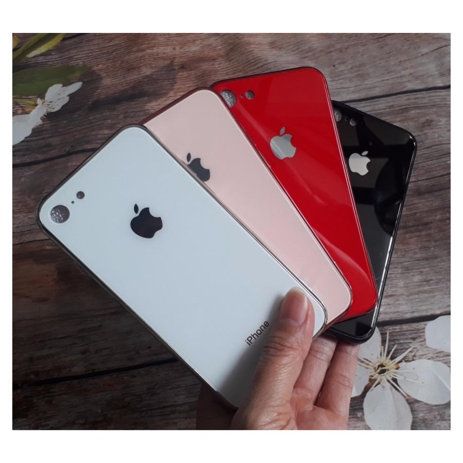 Ốp lưng kính cho iPhone 7  (Giả mặt lưng iPhone 8) TẶNG KÍNH CƯỜNG LỰC 10D