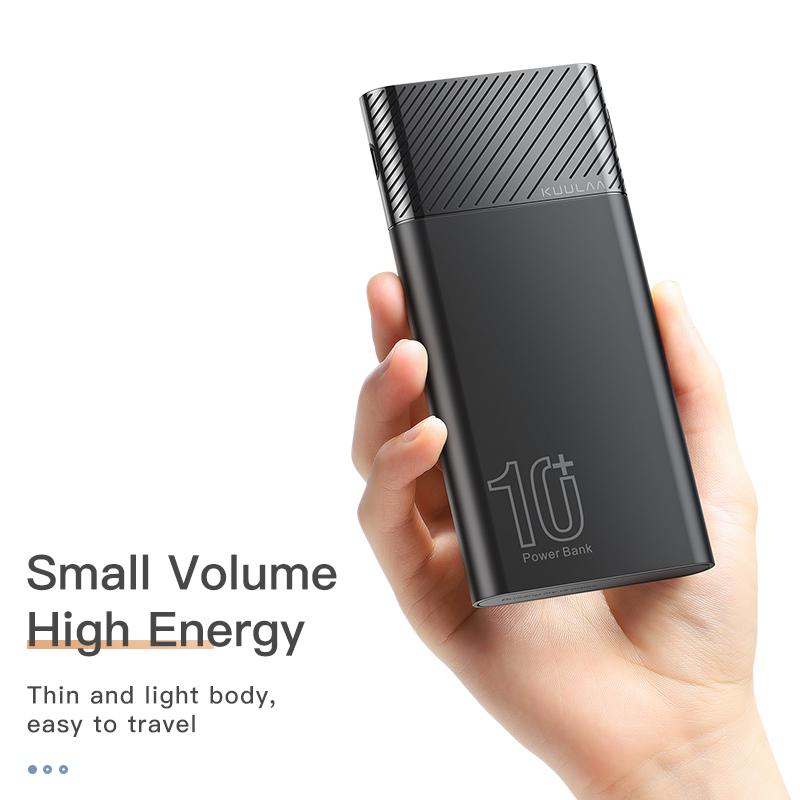 KUULAA Pin dự phòng 10000mAh 18W True Flash Sạc nhanh Sạc đầy Hỗ trợ sạc nhanh hai chiều QC PD3. 0 Màn hình LED mỏng và di động cho iPhone 11 Pro Xs Max X Huawei Samsung
