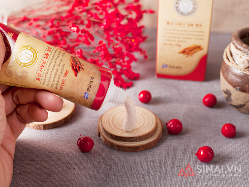 COMBO 2 HỘP KEM ĐÁNH RĂNG HỒNG SÂM (HỘP 150G)