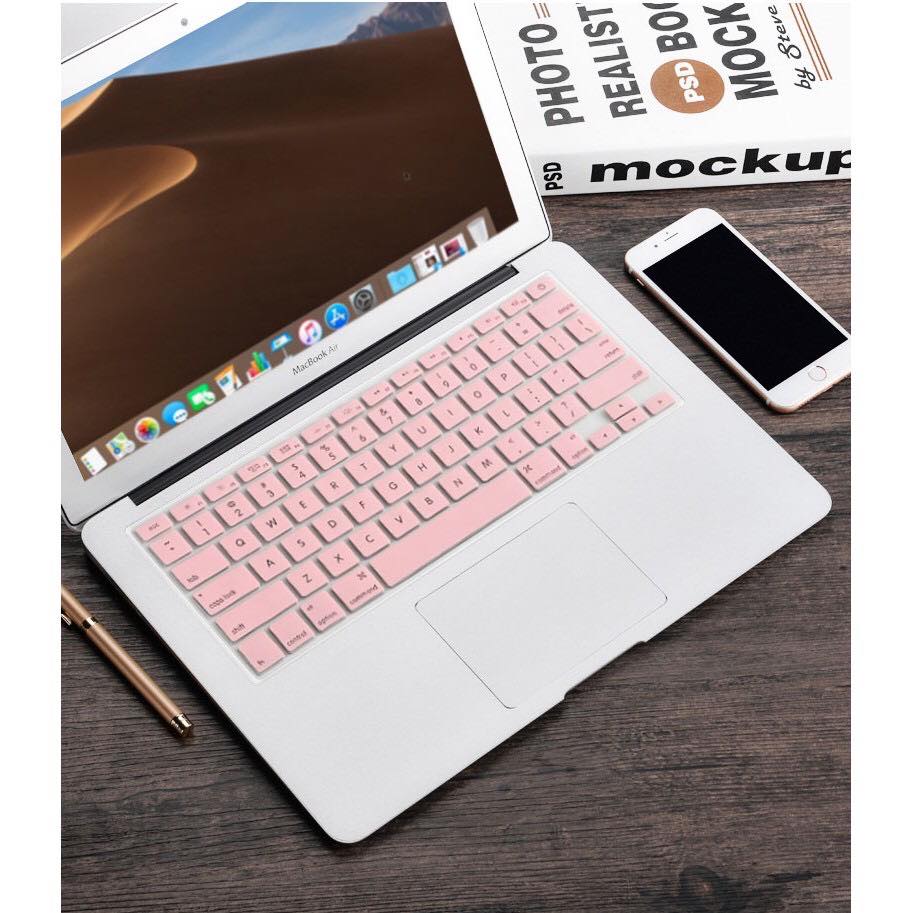 Combo Case ,Ốp + Phủ Phím Macbook Hồng Pastel ( Tặng Nút Chống Bụi )