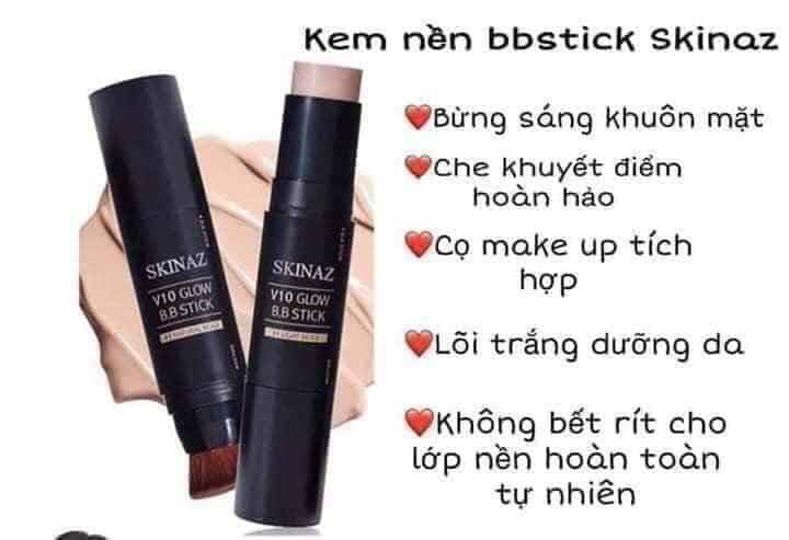 [HCM]Kem nền SKINAZ V10 GLOW BB STICK