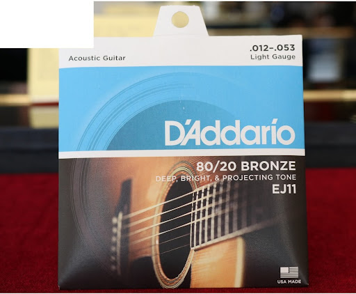 Dây đàn Guitar Aucostic Addario EJ 11 (cỡ 12-53)