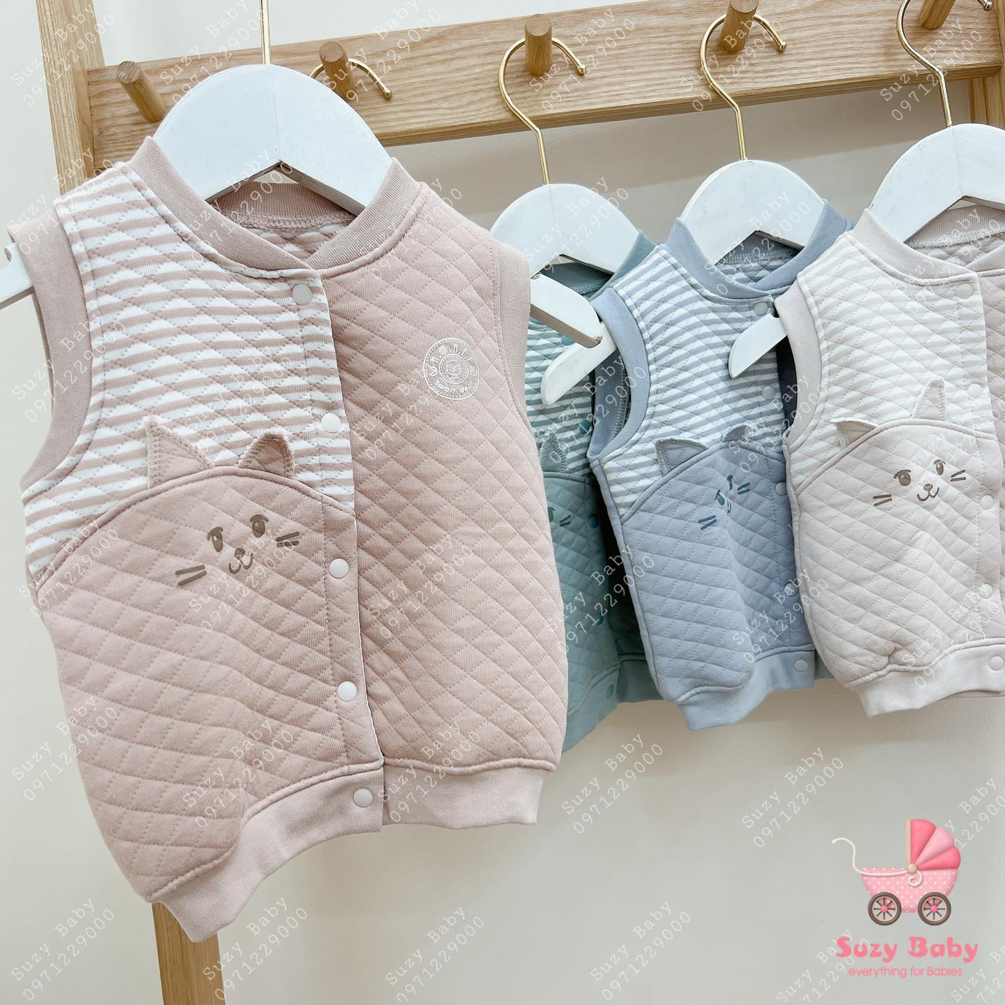 Áo gile sơ sinh Hnee mẫu mới