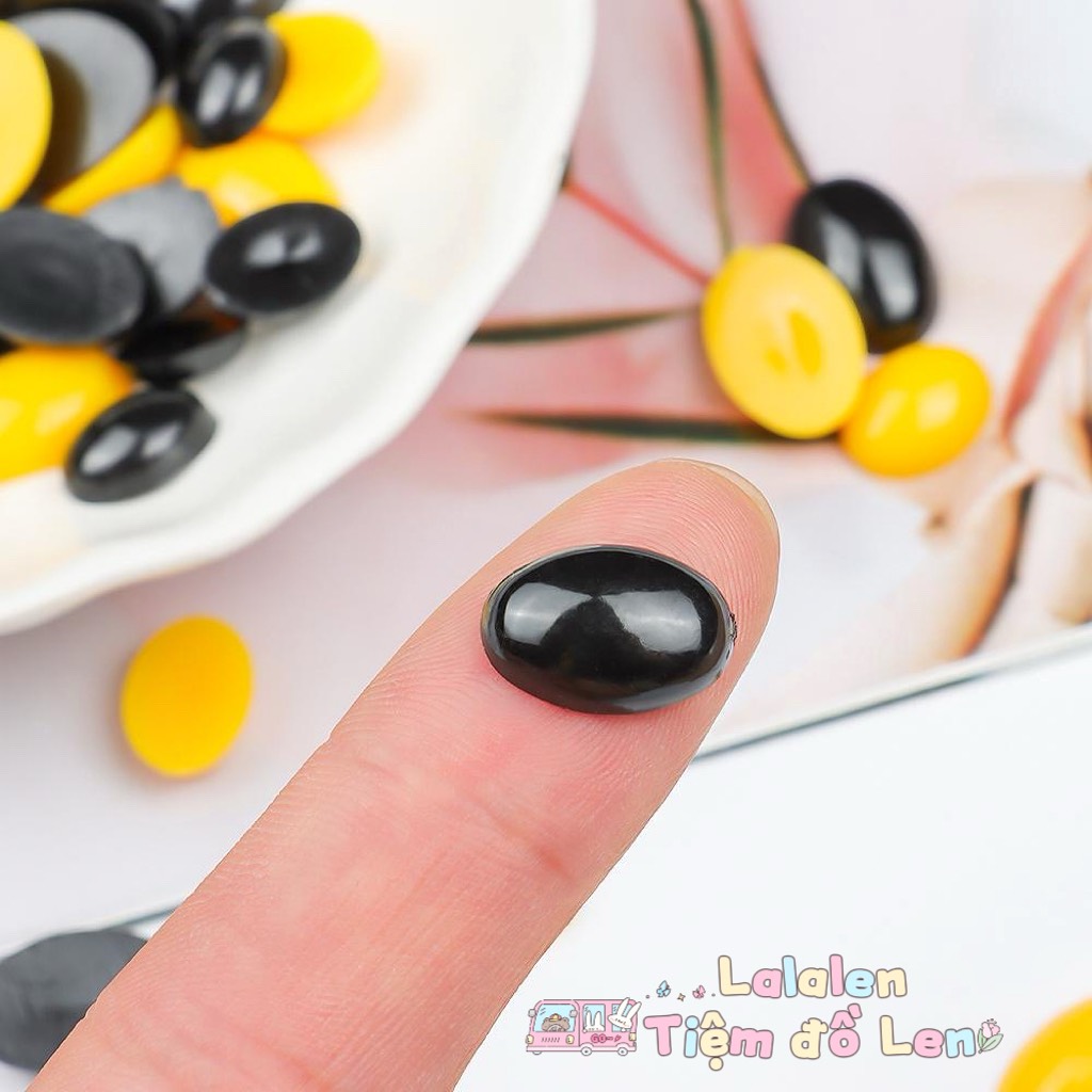 Mắt Thú Nhựa Hình Oval (Có Nhiều Size)
