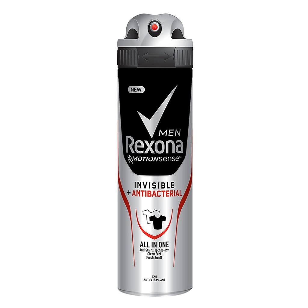 [HCM]Xịt Khử Mùi Nam Rexona Invisible Antibacterial 150ml