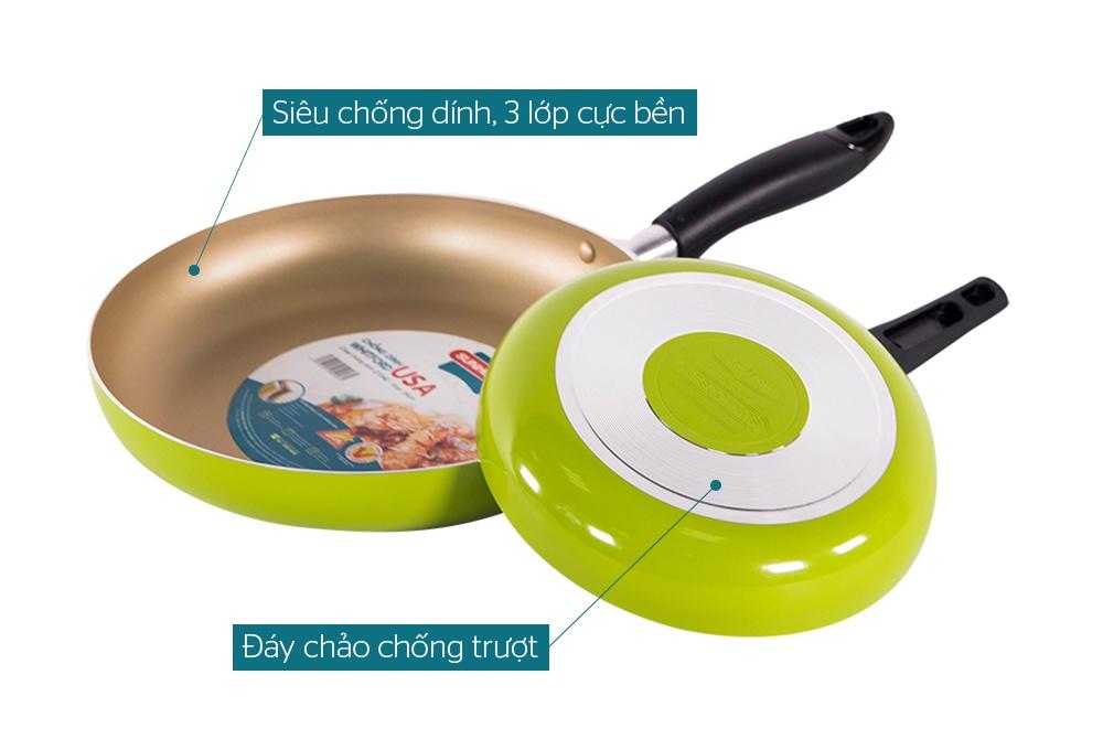Bộ đôi hoàn hảo - chảo siêu chống dính sunhouse , bộ đôi hoàn hảo - chảo siêu chống dính sunhouse size 18 , 24 , bộ đôi chảo chống dính sunhouse - đường kính 18 & 24 cm - dễ dàng vệ sinh - siêu chống dính