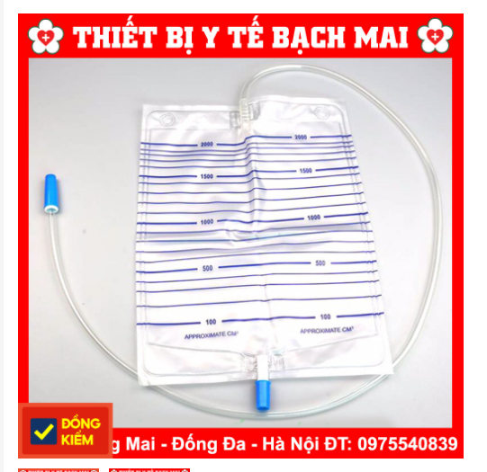 Túi Đựng Nước Tiểu Van Ngang Bịch 10 Túi