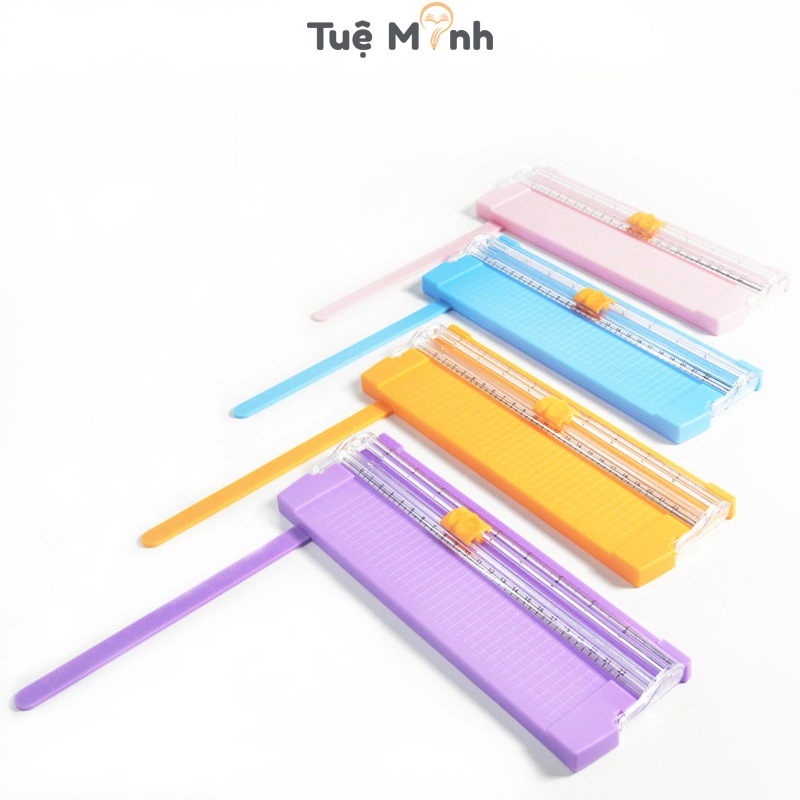 Bàn cắt giấy mini khổ A5 cắt tối đa giấy 400gsm tiện lợi cho học sinh, văn phòng Tuệ Minh C04