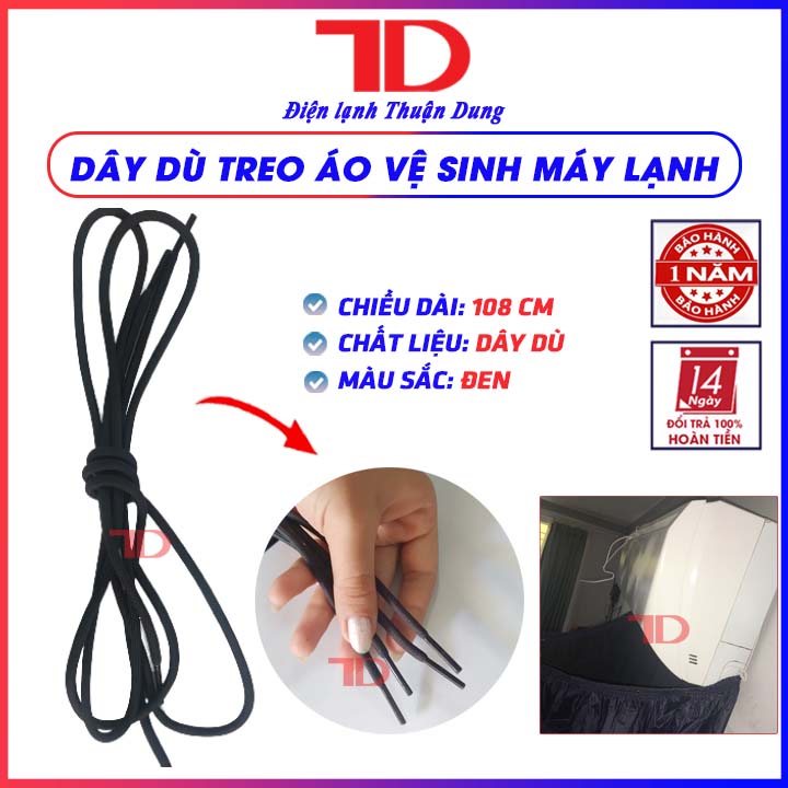 Bộ 2 sợi dây dù đa năng treo áo vệ sinh máy lạnh, dây giày, dây luồn áo khoác, dài 100 cm, Điện Lạnh Thuận Dung