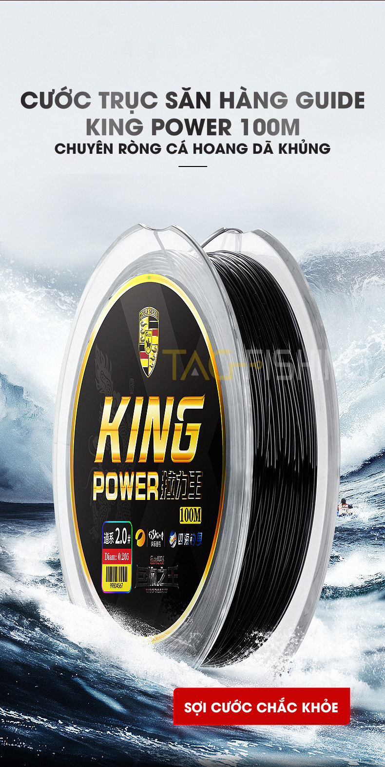 Cước trục Săn hàng Guide KING POWER 100M