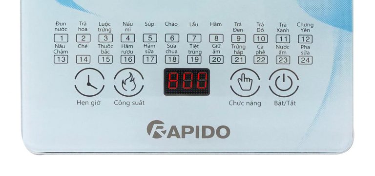 Ấm điện 10 chức năng Rapido RMK0818-S (Chính Hãng bảo hành 12 tháng)