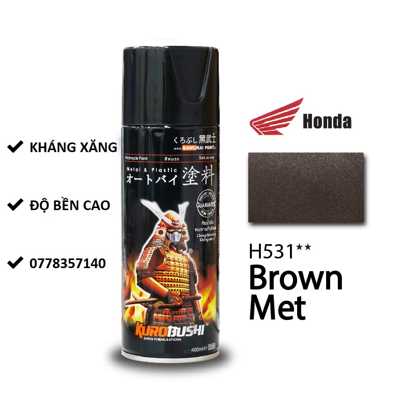 H531 sơn xịt samurai màu nâu kim loại