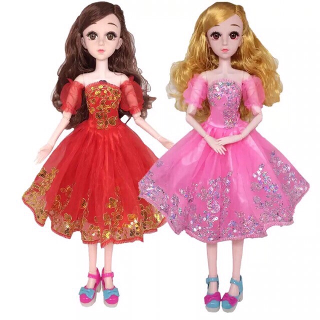 Đầm búp bê 60 cm - hồng kim tuyến