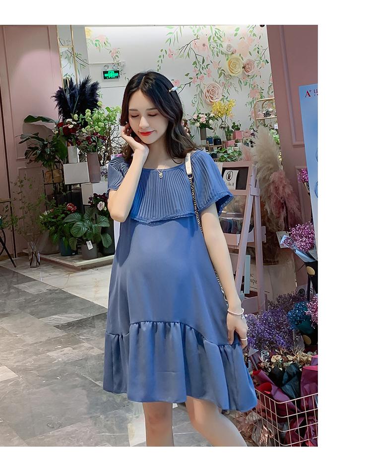 [HCM]Đầm bầu voan phối cổ xếp ly