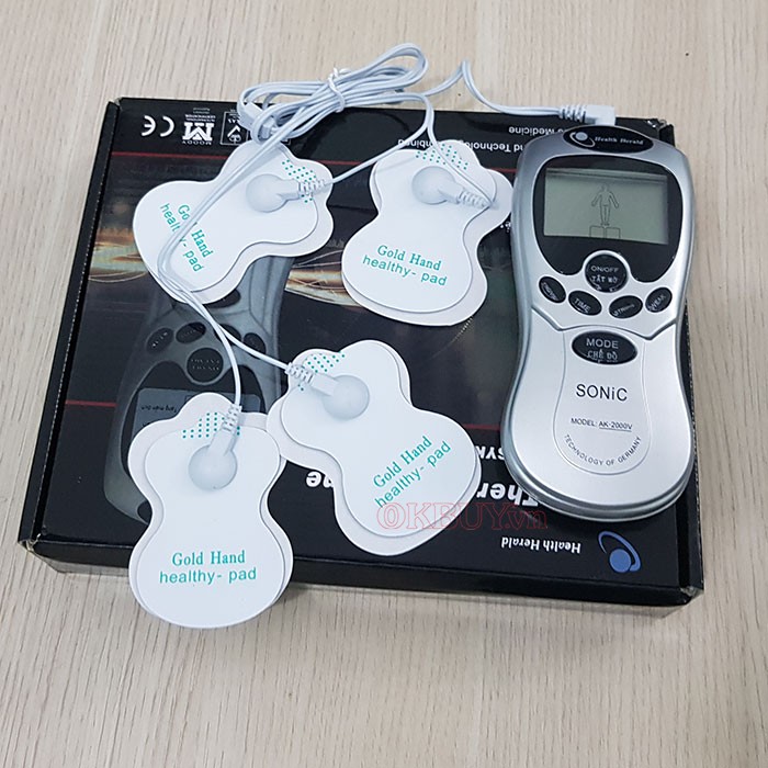 Máy trị liệu 4 miếng Massage Bấm Huyệt Đa Năng – Máy mát xa trị liệu 4 miếng dán Sonic-FX giảm cơn đau căng thẳng sản phẩm tốt cho người tập gym và vơ cơ khi tâp gym