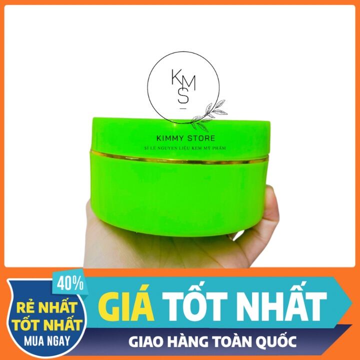 Lẻ hủ nhựa đựng kem 200g màu xanh lá độn đáy
