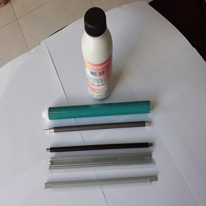 Bộ linh kiện cho hộp zin 78A, Canon 326: Mực nạp, Trống Drum, Trục từ, sạc, Gạt lớn, nhỏ, dùng bơm (đổ), thay thế cho hộp mực máy in HP 1606, 1566, 1560, 1536, Canon LBP 6200d, 6230, 6230dn chất lượng tốt
