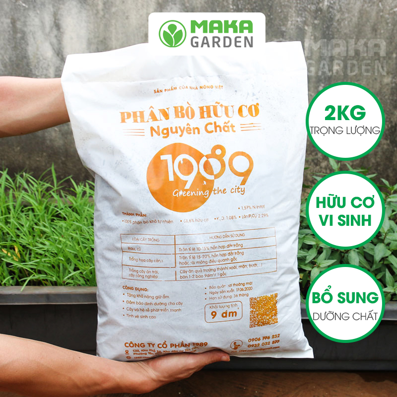 Phân bò hữu cơ nguyên chất đã qua xử lý 1989 (2kg)