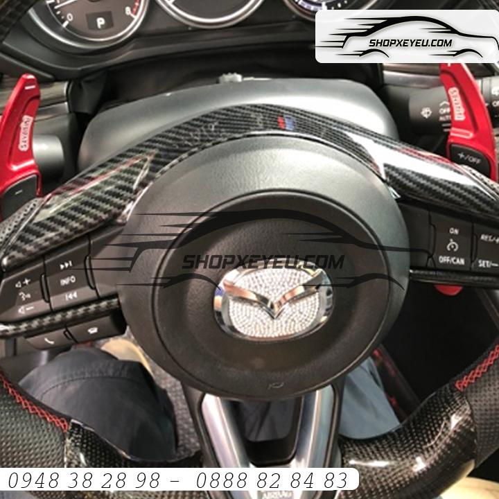 Ốp Carbon Đầu Vô Lăng Mazda 3 , Mazda 6 C Cx5 Đời Mới