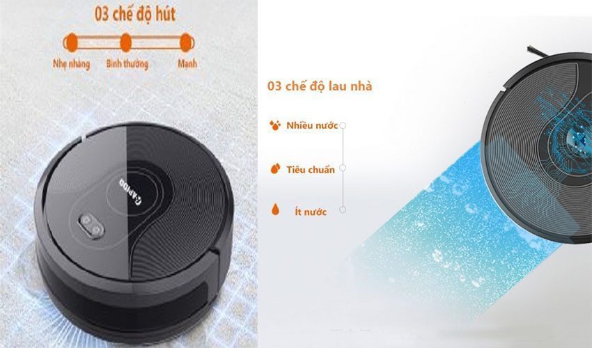 Robot Hút Bụi Lau Nhà Rapido RR8 - RR6 -【Bảo Hành Chính Hãng Ferroli 】