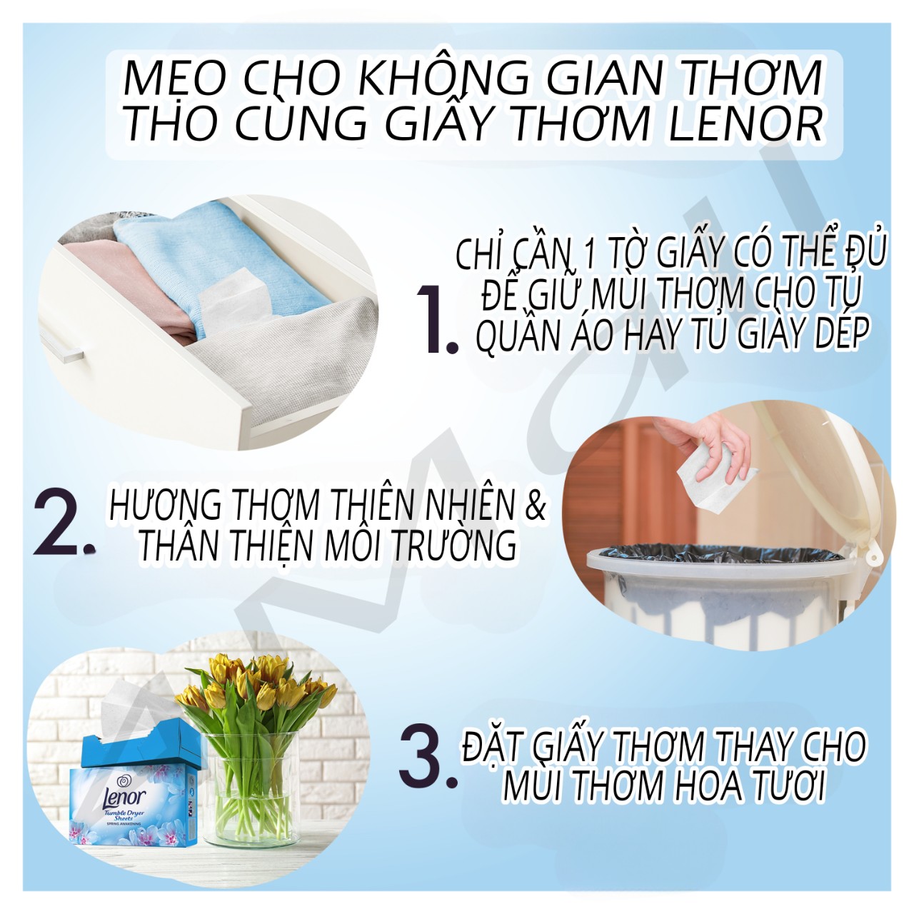 GIẤY THƠM để tủ quần áo LENOR