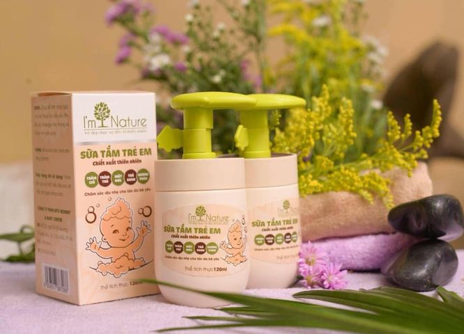 [100% Thảo Dược Thiên Nhiên] Sữa Tắm Gội Thảo Mộc Cho Trẻ Sơ Sinh 120ml (Chính Hãng I'M NATURE)