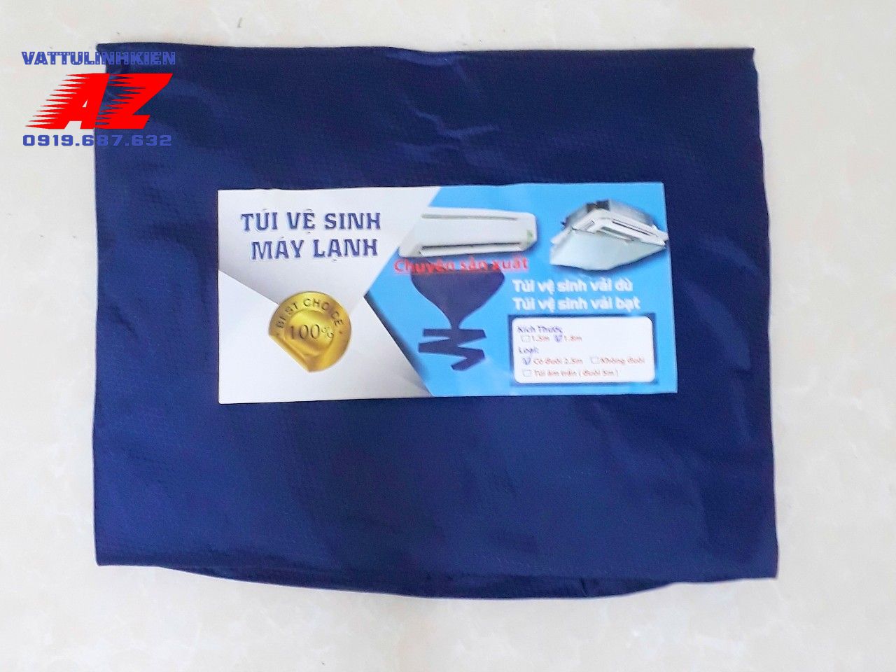 Túi bạt trùm vệ sinh máy lạnh treo tường