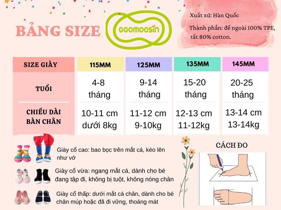 RAINBOW RING BLACK Giày tập đi cho bé cưng MADE IN KOREA