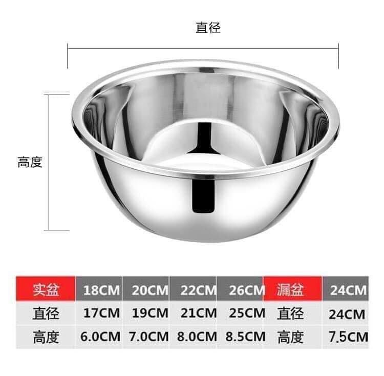 Bộ 5 rổ chậu inox cao cấp rửa thực phẩm