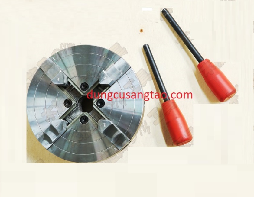 Mâm cặp gỗ 4 chấu 6 inch kiểu 1 / đầu kẹp máy tiện mini 6 in / mâm cập 4 chấu 6 in