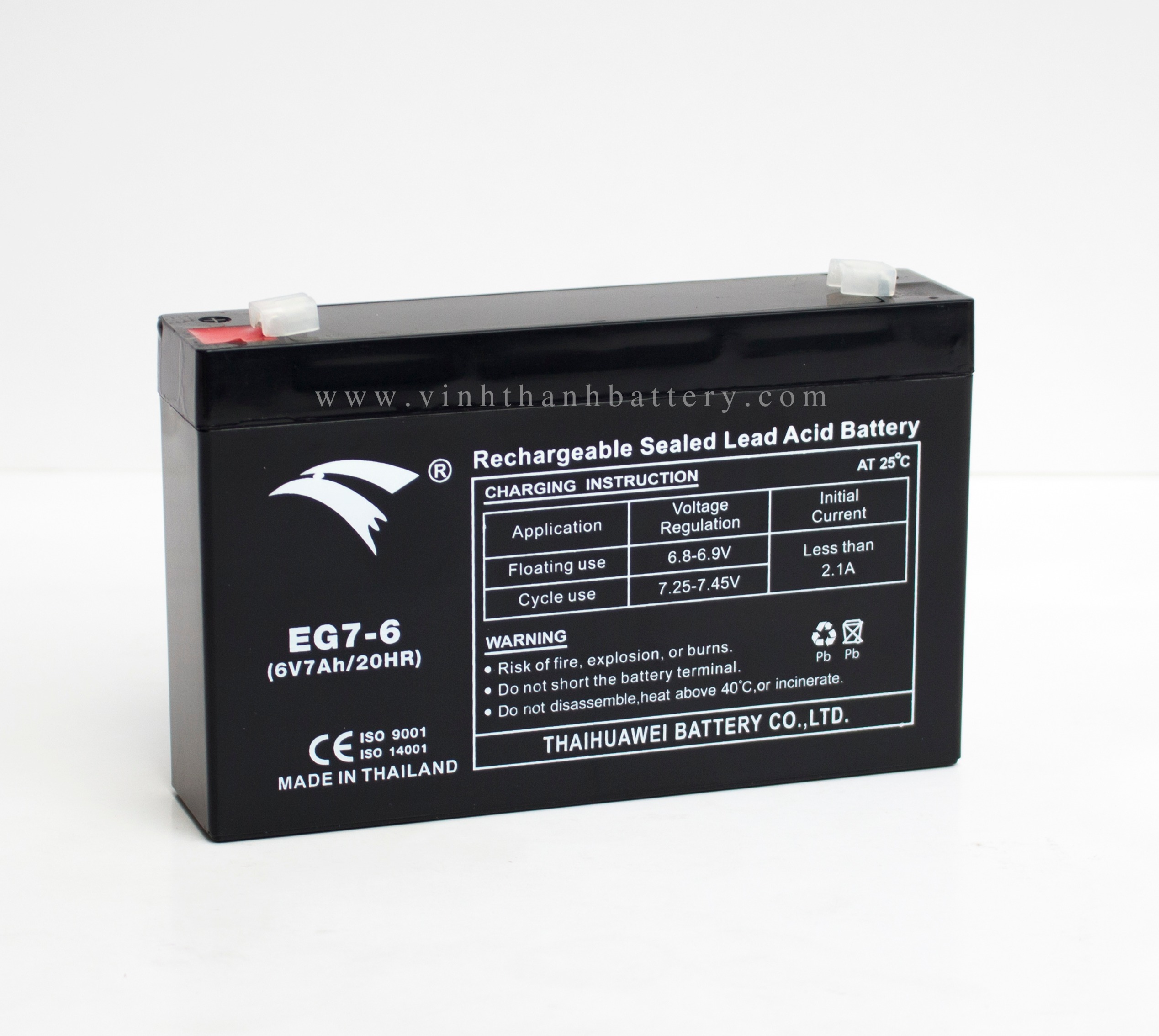 [HCM]Bình ắc quy UPS xe đạp điện EAGLE 6V - 7Ah (EG7-6)