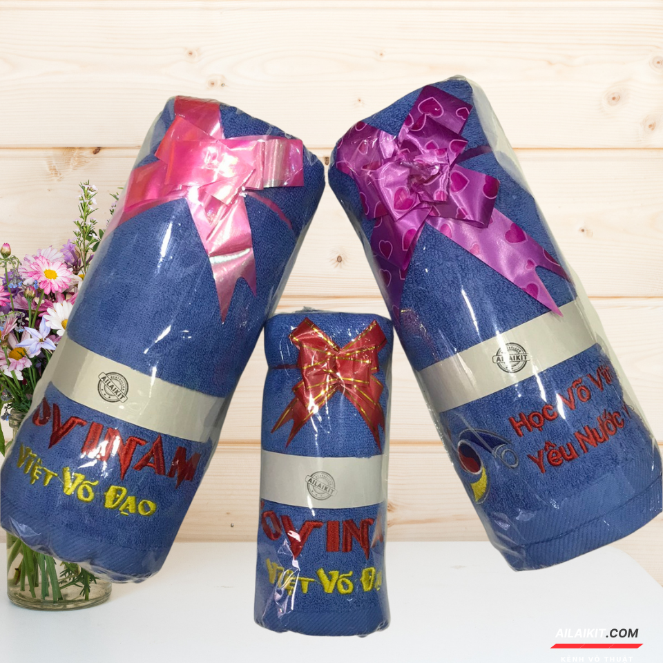 [HCM] {Khăn Vovinam Khăn mặt Khăn Tắm Cotton}  Cao Cấp Lưu Niệm Vovinam Ailaikit