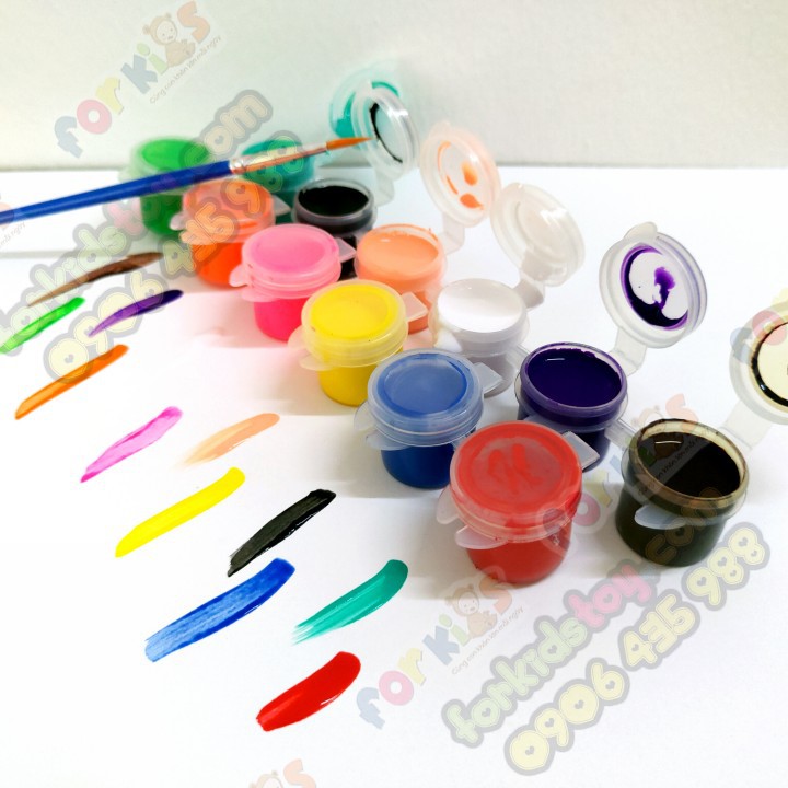 Màu nước tô tượng tô màu nước bộ 10 màu nước 5ml kèm cọ