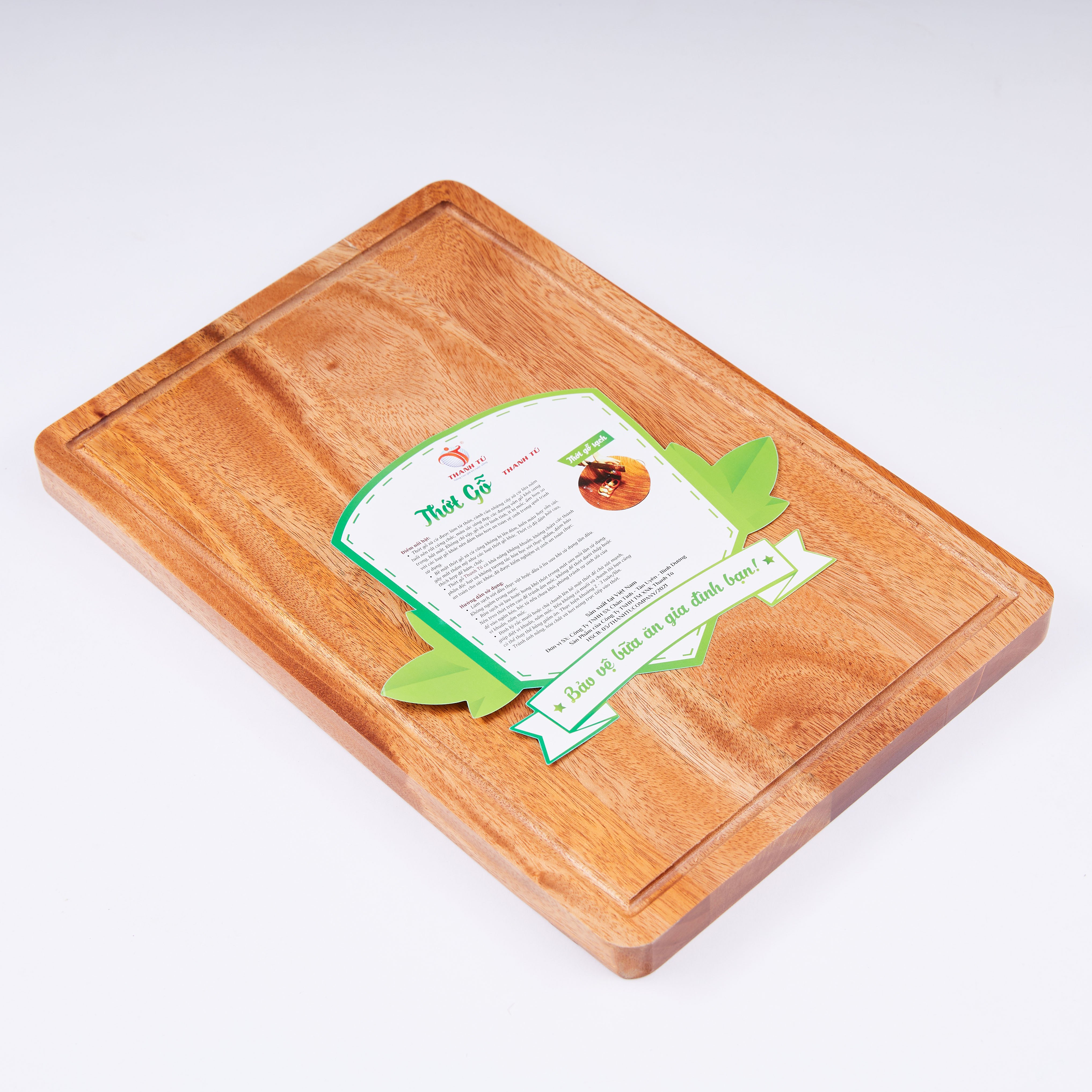 Thớt CN Décor Gỗ Xà Cừ Thanh Tú 20X30cm