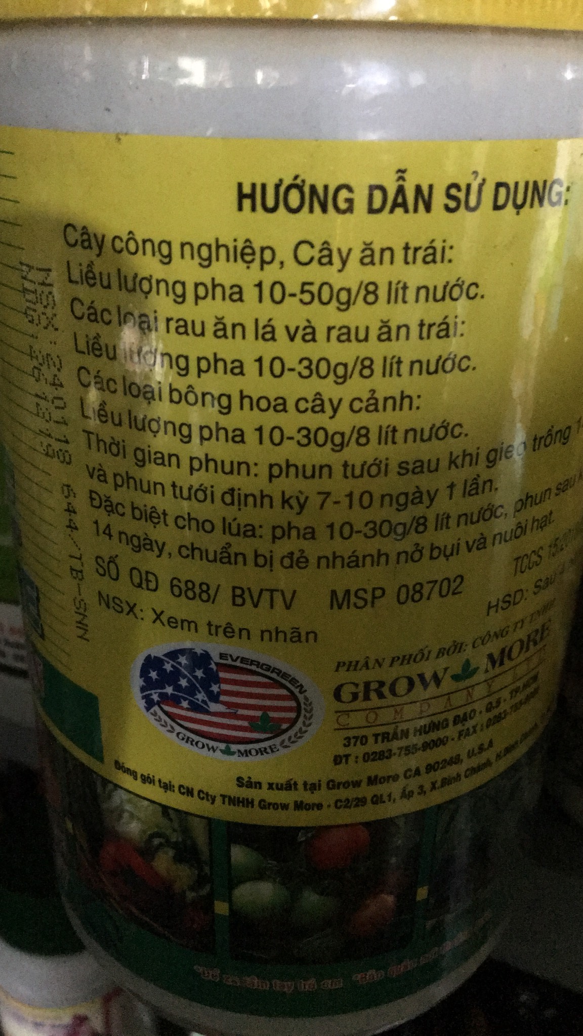 Phân bón lá NPK 30-10-10+TE Growmore lọ 100gr
