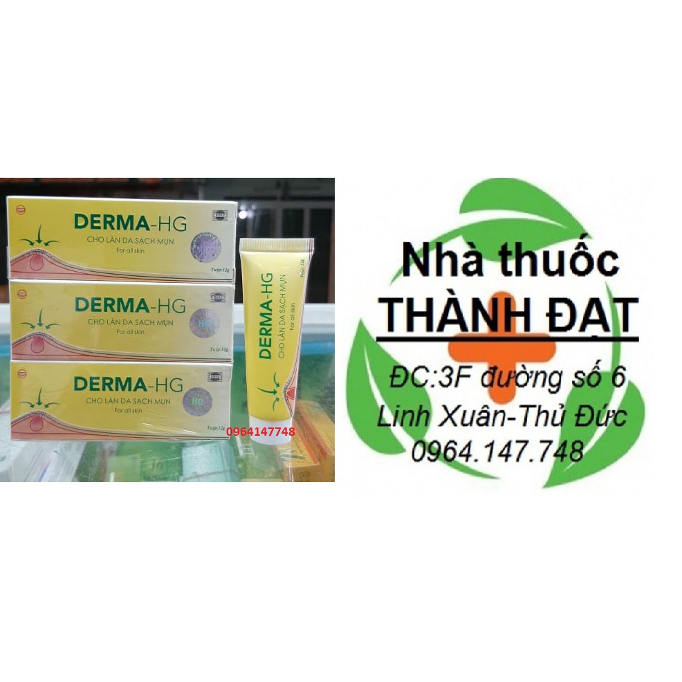 derma-hg cho làn da sạch mụn demar hg tube 12gr