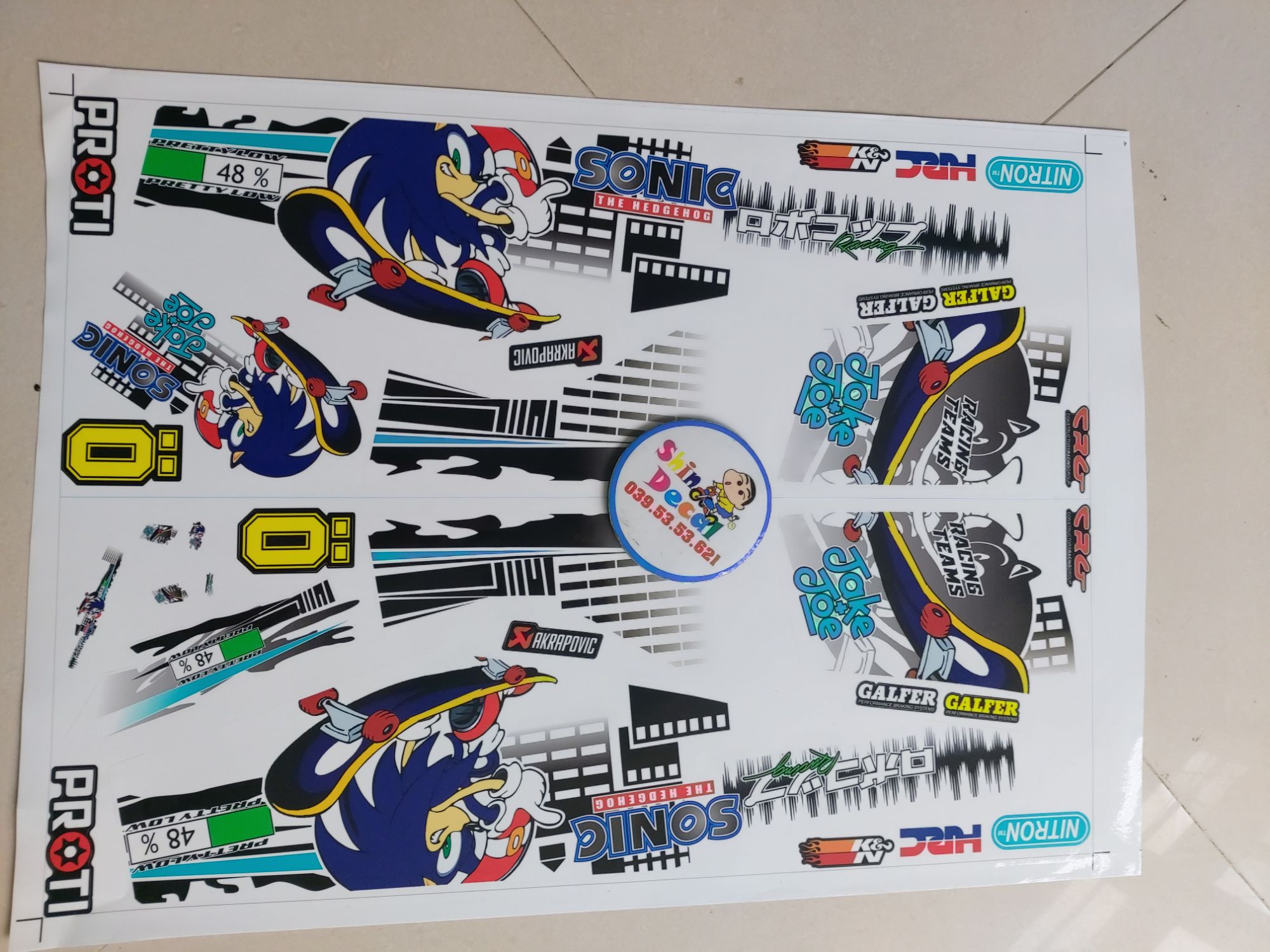 Tem sirius xăng cơ mẫu sonic