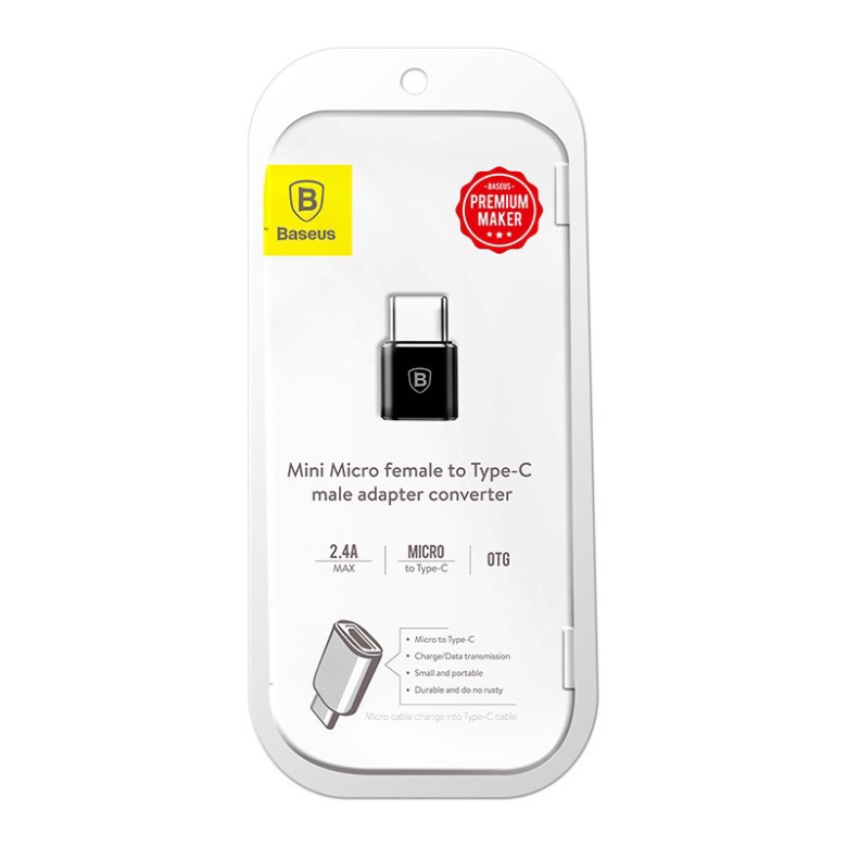 Đầu cắm chuyển đổi Baseus Micro USB sang Type-C OTG