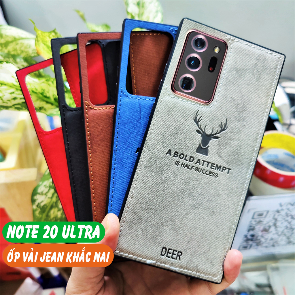 Ốp Lưng Samsung Galaxy Note 20 Ultra vân da khắc hình Nai