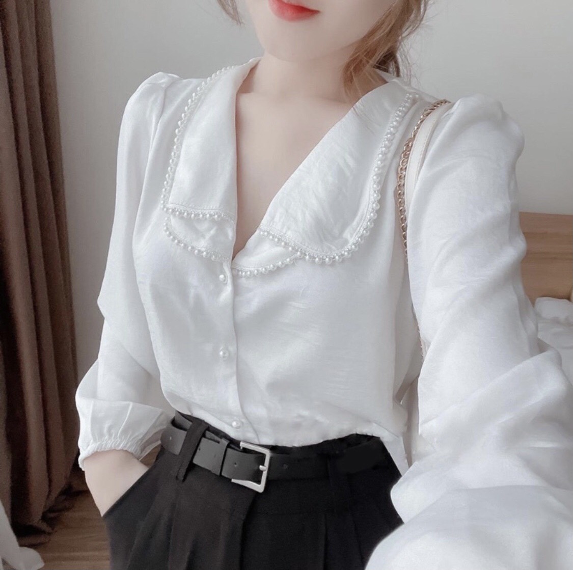 Sơ Mi Lụa Đính Ngọc HT_537